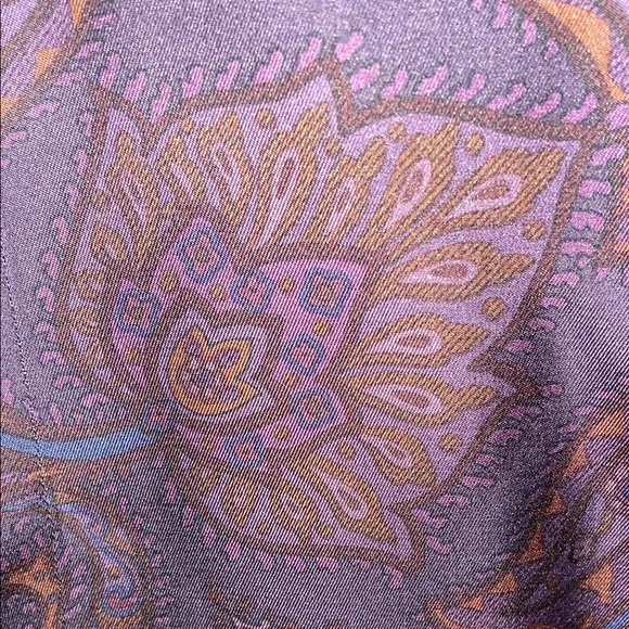 Salvatore Ferragamo Purple Paisley Dress Shirt - Picture 8 of 14